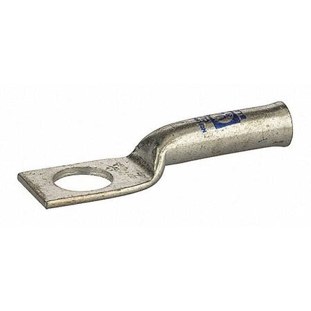 One-Hole Compression Lug, 6 AWG Max, Long Barrel, Copper, Blue MPN:L638B