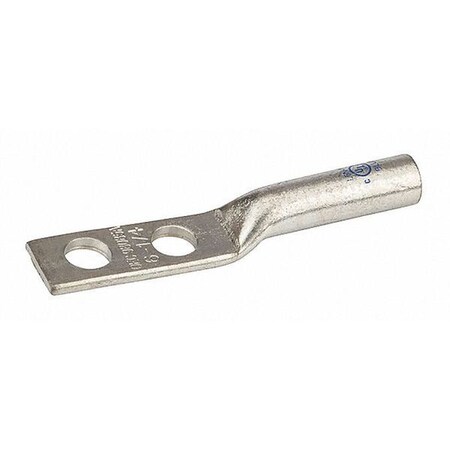 Two-Hole Compression Lug, 6 AWG Max, Long Barrel, Copper, Blue MPN:L6N-12