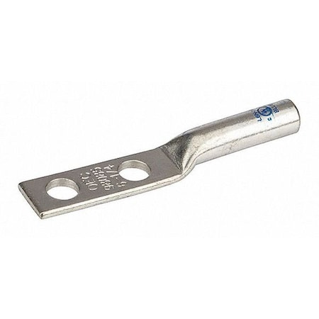 Two-Hole Compression Lug, 6 AWG Max, Long Barrel, Copper, Blue MPN:L6N-141