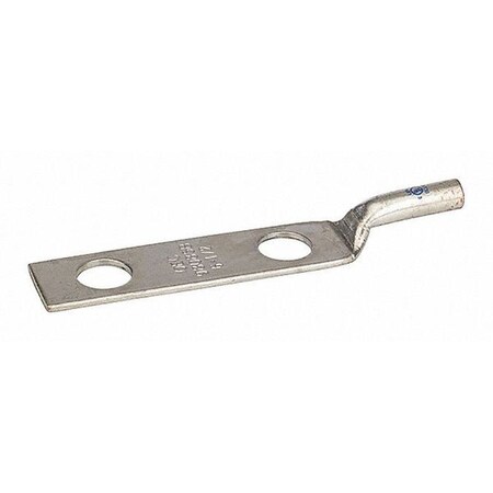 Two-Hole Compression Lug, 6 AWG Max, 1 to 2 in Stud, Long Barrel, Copper, Blue MPN:L6N