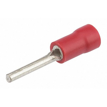 Pin Terminal, 18 AWG, 300 V, Vinyl Insulated, Red MPN:PT-22V