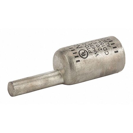 Pin Terminal, 2/0 AWG, 600 V, Plastisol Cover Insulated, White MPN:PTO-2/0