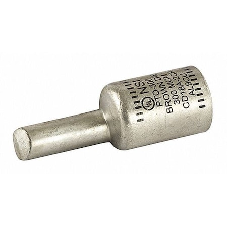 Pin Terminal, 300 MCM, 600 V, Plastisol Cover Insulated, Brown MPN:PTO-300