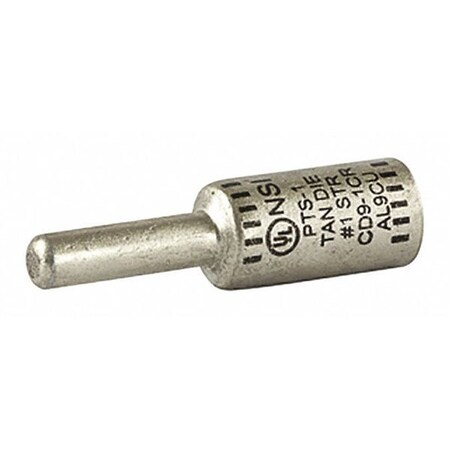 Pin Terminal, 1/0 AWG, 600 V, Plastisol Cover Insulated, Tan MPN:PTS1/0