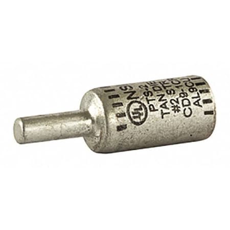 Pin Terminal, 2 AWG, 600 V, Plastisol Cover Insulated, Tan MPN:PTS2