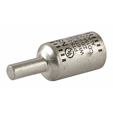 Pin Terminal, 2/0 AWG, 600 V, Plastisol Cover Insulated, White MPN:PTS2/0