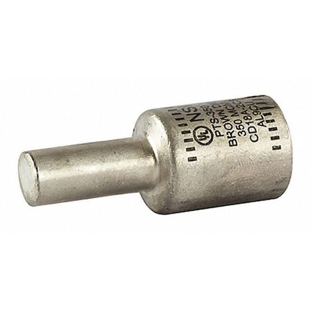 Pin Terminal, 350 MCM, 600 V, Plastisol Cover Insulated, Brown MPN:PTS350