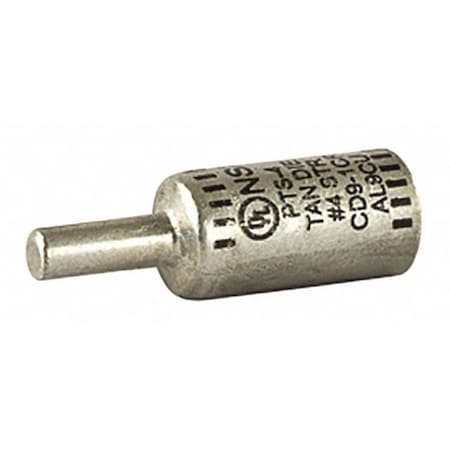 Pin Terminal, 4 AWG, 600 V, Plastisol Cover Insulated, Tan MPN:PTS4