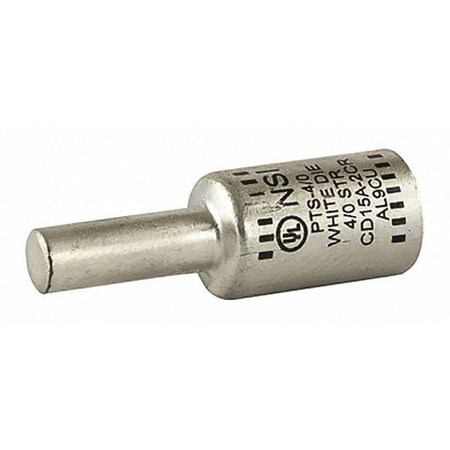 Pin Terminal, 600 V, Plastisol Cover Insulated, White MPN:PTS4/0