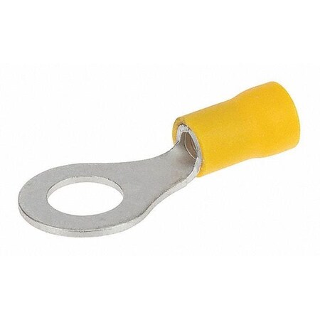 Ring Terminal, 5/16 in Stud Size, 10 AWG, 300 V, Vinyl Insulated, Yellow MPN:R12-56V