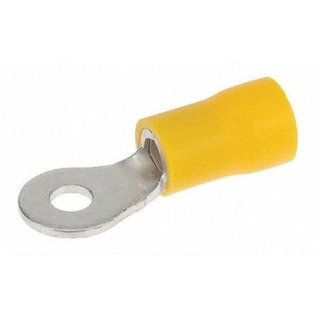 Ring Terminal, #6 Stud Size, 10 AWG, 300 V, Vinyl Insulated, Yellow MPN:R12-6V