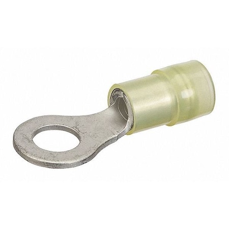 Ring Terminal, 1/4 in Stud Size, 14 AWG, 600 V, Nylon Insulated, Blue MPN:R16-14N