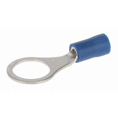 Ring Terminal, 3/8 in Stud Size, 14 AWG, 300 V, Vinyl Insulated, Blue MPN:R16-38V