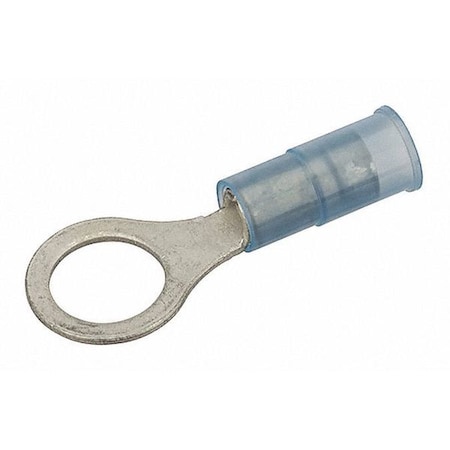 Ring Terminal, 5/16 in Stud Size, 14 AWG, 600 V, Nylon Insulated, Blue MPN:R16-56N