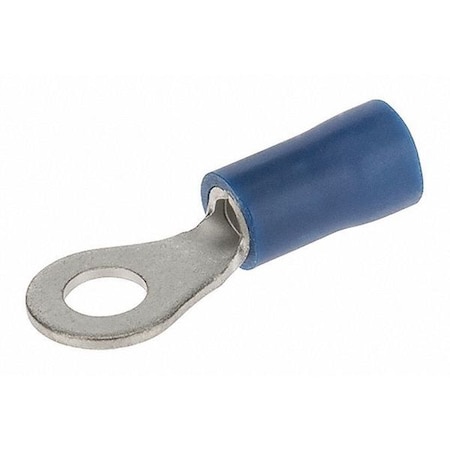 Ring Terminal, #8 Stud Size, 14 AWG, 300 V, Vinyl Insulated, Blue MPN:R16-8V