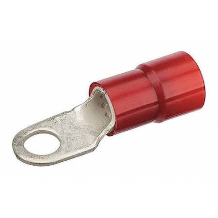 Ring Terminal, 3/8 in Stud Size, 2 AWG, 600 V, Nylon Insulated, Red MPN:R2-38N