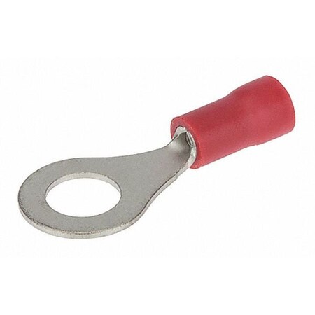 Ring Terminal, 1/4 in Stud Size, 18 AWG, 300 V, Vinyl Insulated, Red MPN:R22-14V