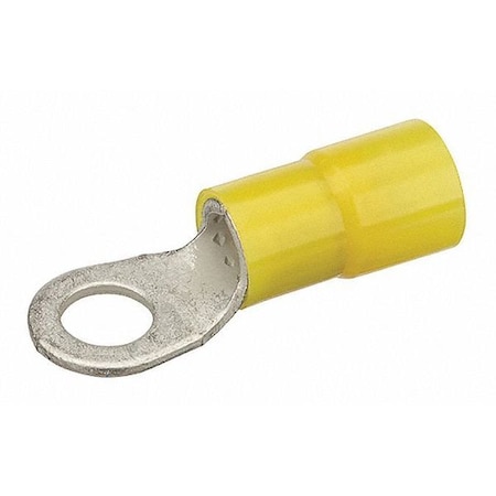 Ring Terminal, 3/8 in Stud Size, 4 AWG, 600 V, Nylon Insulated, Red MPN:R4-38N