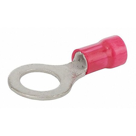 Ring Terminal, 1/2 in Stud Size, 8 AWG, 300 V, Vinyl Insulated, Red MPN:R8-50V