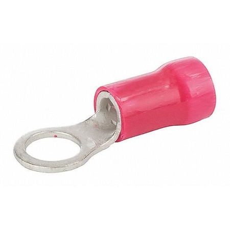 Ring Terminal, 5/16 in Stud Size, 8 AWG, 300 V, Vinyl Insulated, Red MPN:R8-56V
