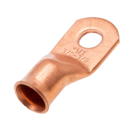 One-Hole Compression Lug, 3/0 AWG Max, Standard Barrel, Copper, None MPN:S-8