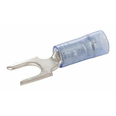 Fork Terminal, #10 Stud Size, 14 AWG, 600 V, Nylon Insulated, Blue MPN:S16-10N-B