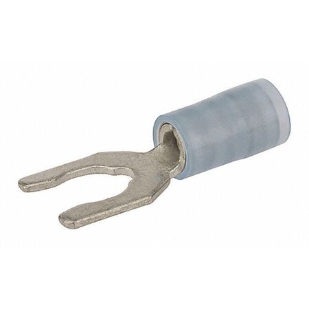 Fork Terminal, #10 Stud Size, 14 AWG, 600 V, Nylon Insulated, Blue MPN:S16-10N-L