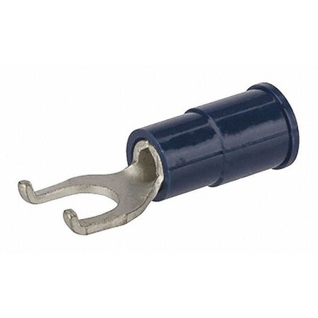 Fork Terminal, #10 Stud Size, 14 AWG, 300 V, Vinyl Insulated, Blue MPN:S16-10V-F