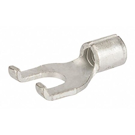 Fork Terminal, #6 Stud Size, 14 AWG, 600 V, Bare Insulated, Bare MPN:S16-6-F