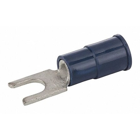 Fork Terminal, #6 Stud Size, 14 AWG, 300 V, Vinyl Insulated, Blue MPN:S16-6V-B