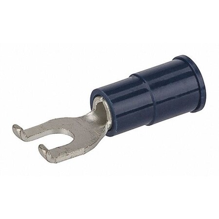 Fork Terminal, #6 Stud Size, 14 AWG, 300 V, Vinyl Insulated, Blue MPN:S16-6V-F