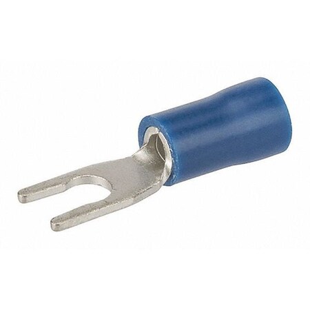 Fork Terminal, #6 Stud Size, 14 AWG, 300 V, Vinyl Insulated, Blue MPN:S16-6V-L
