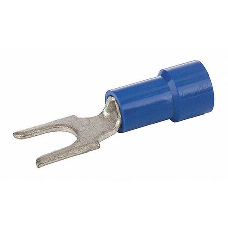 Fork Terminal, #8 Stud Size, 14 AWG, 300 V, Vinyl Insulated, Blue MPN:S16-8V-B