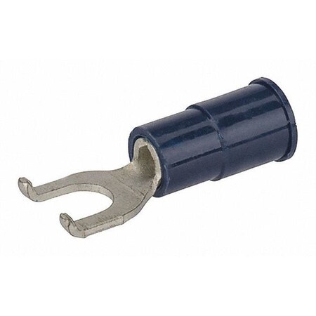 Fork Terminal, #8 Stud Size, 14 AWG, 300 V, Vinyl Insulated, Blue MPN:S16-8V-F