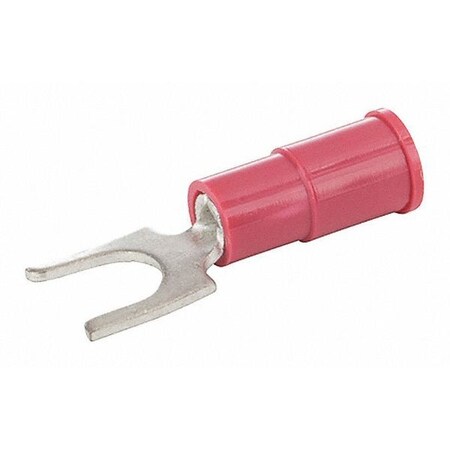 Fork Terminal, #10 Stud Size, 18 AWG, 300 V, Vinyl Insulated, Red MPN:S22-10V-B