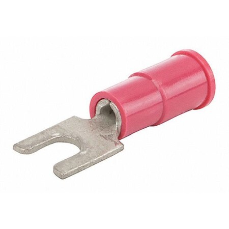 Fork Terminal, #4 Stud Size, 18 AWG, 300 V, Vinyl Insulated, Red MPN:S22-4V