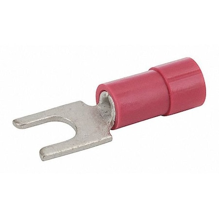 Fork Terminal, #6 Stud Size, 18 AWG, 300 V, Vinyl Insulated, Red MPN:S22-6V-B