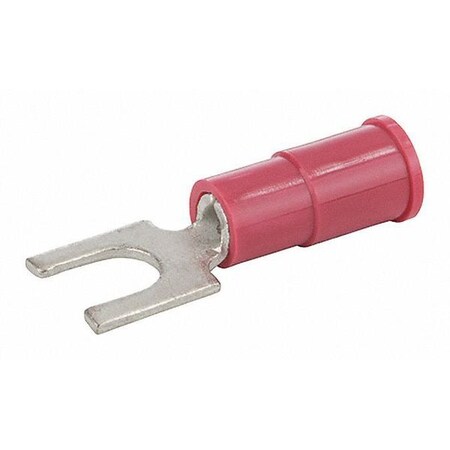 Fork Terminal, #8 Stud Size, 18 AWG, 300 V, Vinyl Insulated, Red MPN:S22-8V-B