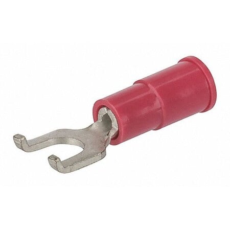 Fork Terminal, #8 Stud Size, 18 AWG, 300 V, Vinyl Insulated, Red MPN:S22-8V-F