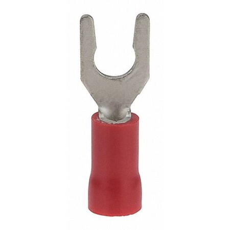 Fork Terminal, #8 Stud Size, 18 AWG, 300 V, Vinyl Insulated, Red MPN:S22-8V-L