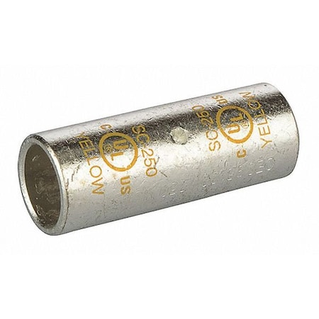 Splice Wire Connector, 250 MCM Max, Yellow, None Insulation, 600 V MPN:SC-250