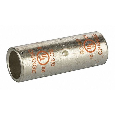 Splice Wire Connector, 3/0 AWG Max, Orange, None Insulation, 600 V MPN:SC-3/0