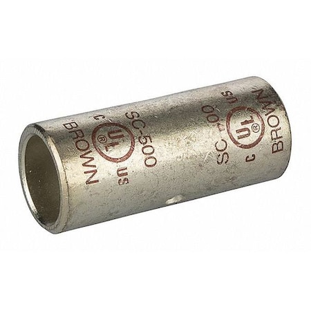 Splice Wire Connector, 500 MCM Max, Brown, None Insulation, 600 V MPN:SC-500