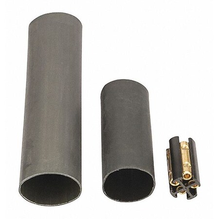 Wire Connector Kit, 3 AWG Max, Black, Heat Shrink Insulation, 600 V MPN:SKDB