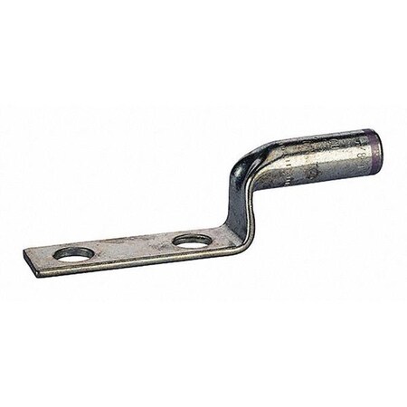 Two-Hole Compression Lug, 4/0 AWG Max, 1 to 2 in Stud, Long Barrel, Copper, Purple MPN:SL40N