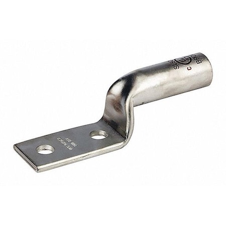 Two-Hole Compression Lug, 250 MCM Max, 1 to 2 in Stud, Long Barrel, Copper, Brown MPN:SL500N