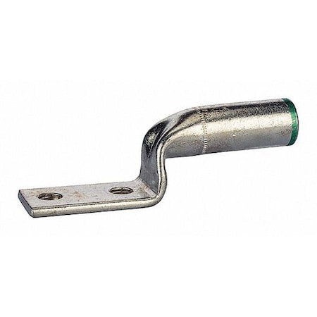 Two-Hole Compression Lug, 600 MCM Max, 1 to 2 in Stud, Long Barrel, Copper, Green MPN:SL600N