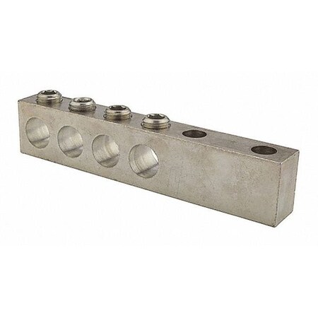 Mechanical Lug, 500 kcmil Max, 4 Conductor, 2 Hole, Aluminum MPN:STL500-4