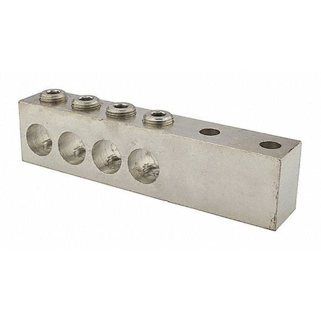 Mechanical Lug, 750 kcmil Max, 4 Conductor, 2 Hole, Aluminum MPN:STL750-4