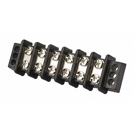 Terminal Strip, 2 Row, 30 A, 600 V, 14 AWG MPN:TB3096-6